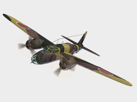 Nakajima Ki-49 Donryu 3D-Modell