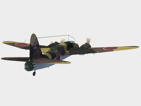 Nakajima Ki-49 Donryu Modelo 3D