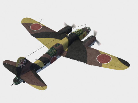 Nakajima Ki-49 Donryu Modelo 3D