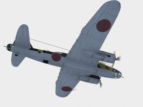 Nakajima Ki-49 Donryu Modelo 3D