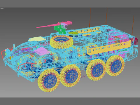 APC Stryker Modelo 3D