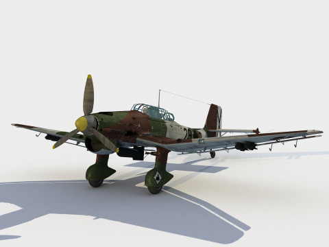 Junkers Ju-87 B 2 Stuka 3D-Modell