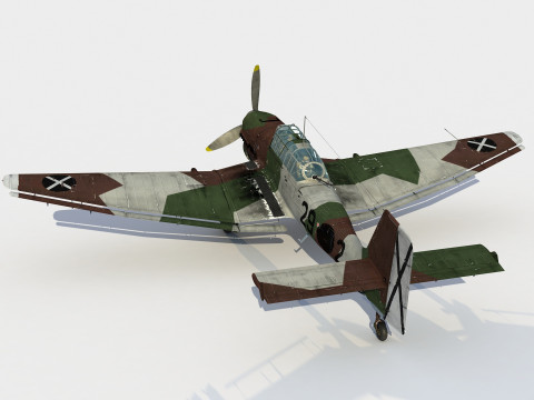 Junkers Ju-87 B 2 Stuka 3D मॉडल