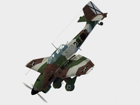 Junkers Ju-87 B 2 Stuka 3D मॉडल