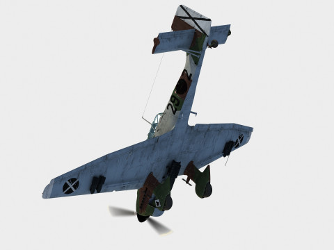 Junkers Ju-87 B 2 Stuka 3D मॉडल