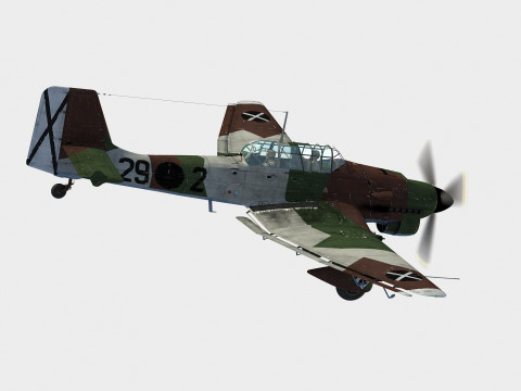Junkers Ju-87 B 2 Stuka 3D मॉडल