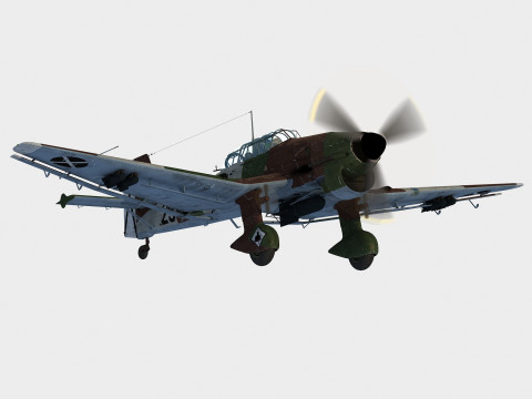 Junkers Ju-87 B 2 Stuka 3D मॉडल