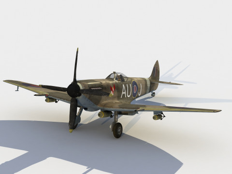 Supermarine Spitfire Mk XVI 3D-Modell
