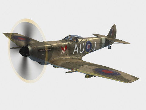Supermarine Spitfire Mk XVI Modelo 3D