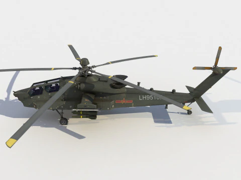 Harbin Z-21 attack helicopter 3D Model
