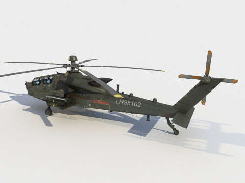 Harbin Z-21 attack helicopter Modelo 3D