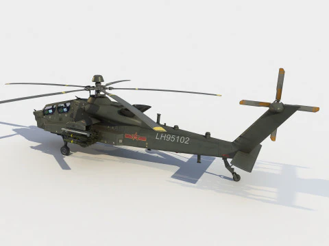 Harbin Z-21 attack helicopter 3D Model