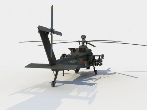Harbin Z-21 attack helicopter 3D Model