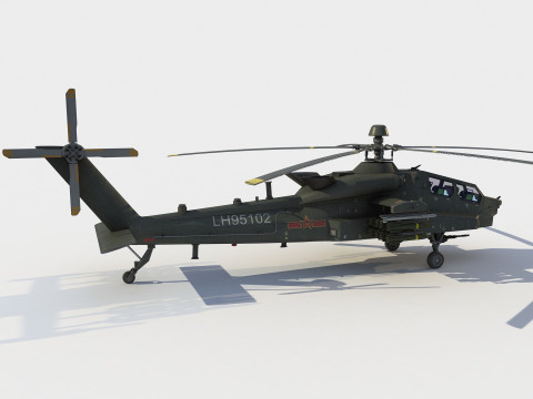 Harbin Z-21 attack helicopter Modelo 3D