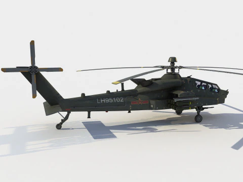 Harbin Z-21 attack helicopter 3D Model