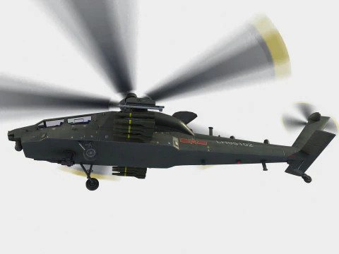 Harbin Z-21 attack helicopter 3D Model