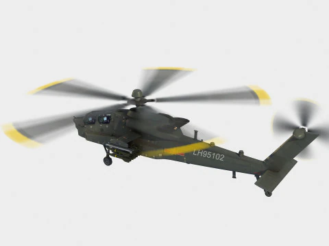 Harbin Z-21 attack helicopter 3D Model