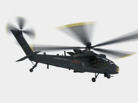 Harbin Z-21 attack helicopter 3D Model