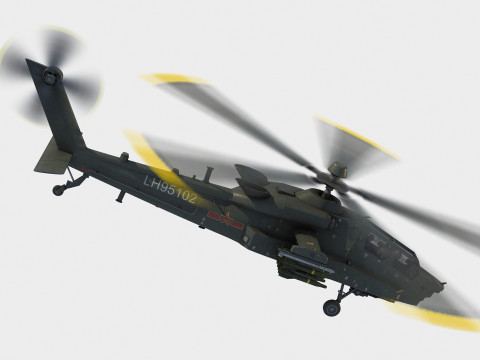Harbin Z-21 attack helicopter Modelo 3D