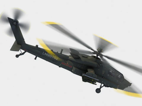 Harbin Z-21 attack helicopter 3D Model