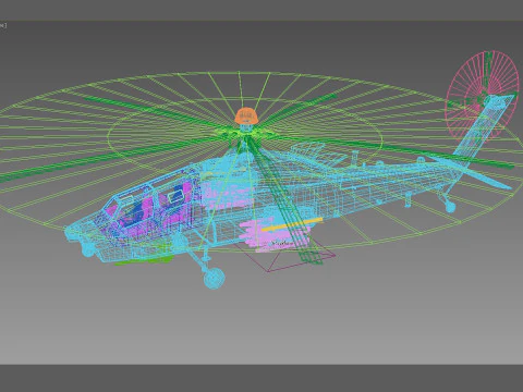 Harbin Z-21 attack helicopter 3D Model