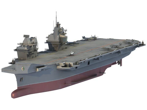 伊丽莎白二世女王航空母舰 3D 模型
