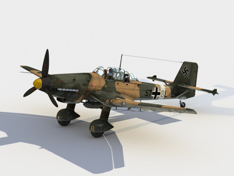 Junkers Ju-87 D3 Stuka 3D-Modell