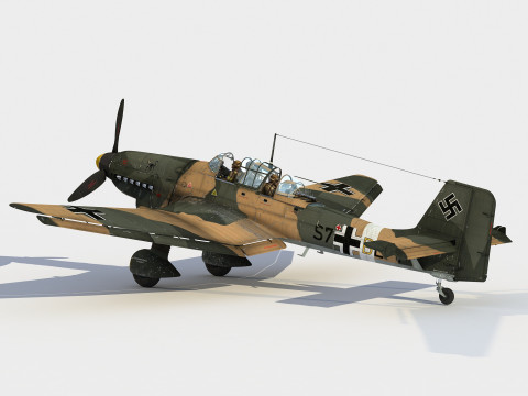 Junkers Ju-87 D3 Stuka 3D Model