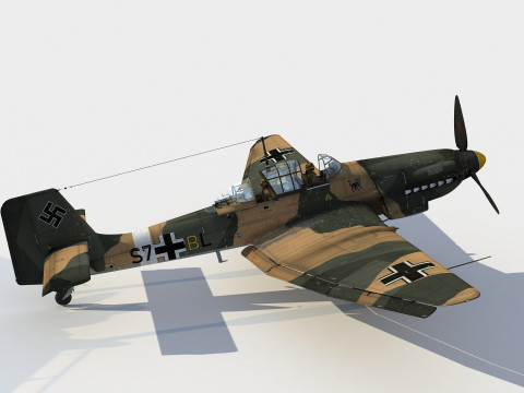Junkers Ju-87 D3 Stuka 3D Model