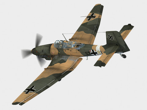 Junkers Ju-87 D3 Stuka 3D Model