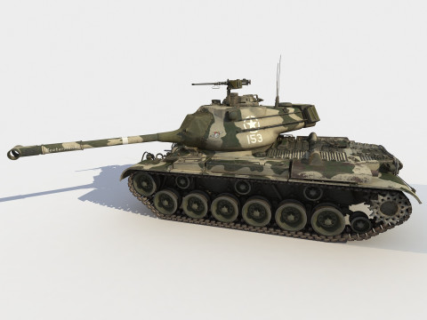 M-47 Patton early version Modello 3D