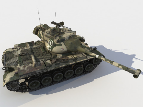 M-47 Patton early version Modello 3D