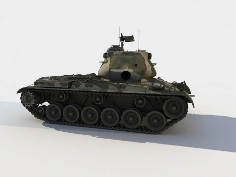 M-47 Patton vroege versie 3D Model