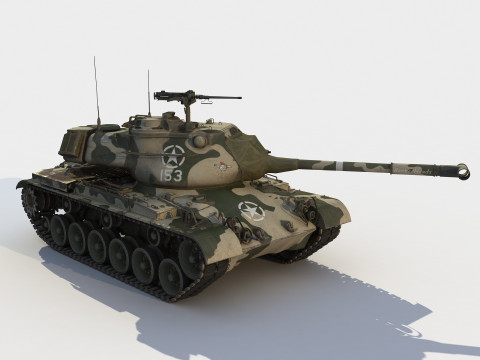 M-47 Patton early version Modello 3D
