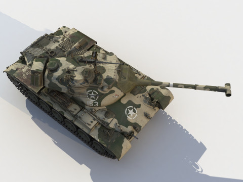 M-47 Patton early version Modello 3D