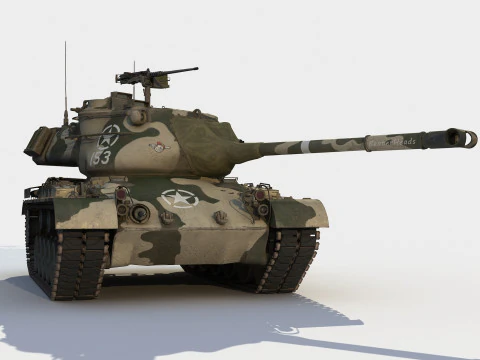 M-47 Patton vroege versie 3D Model