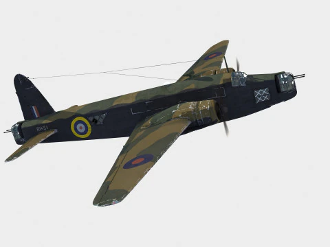 Vickers Wellington 3D Model