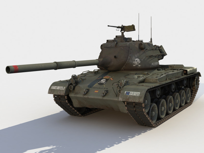 M-47 EM Improved version 3D Модель .c4d .max .obj .3ds .fbx .stl .blend