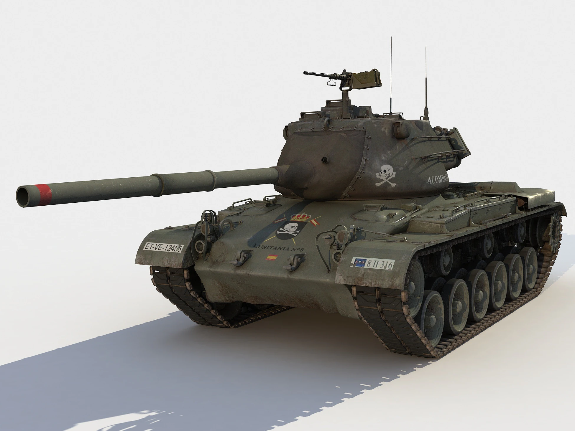 M-47 EM Improved version 3D Model .c4d .max .obj .3ds .fbx .stl .blend