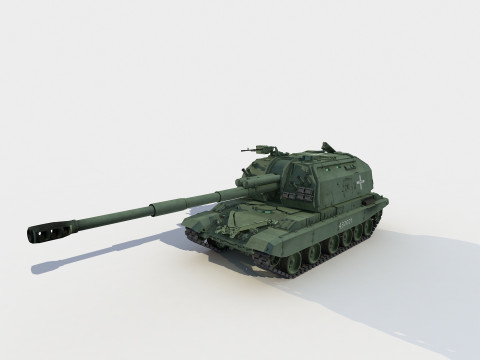 2S19 Msta-S 3Dモデル