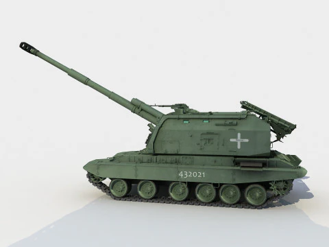 2S19 Msta-S 3D Model