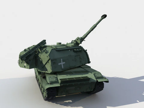 2S19 Msta-S 3D Model