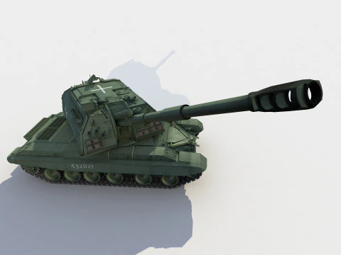 2S19 Msta-S 3D Model