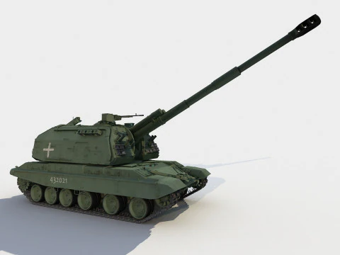 2S19 Msta-S 3D Model
