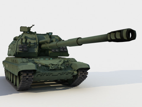 2S19 Msta-S Modelo 3D