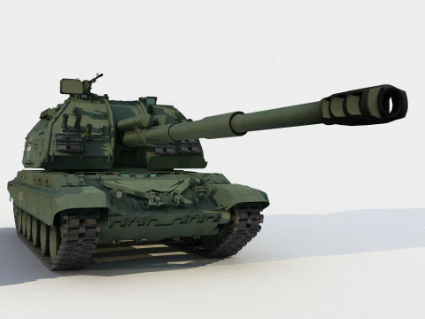 2S19 Msta-S 3D Model