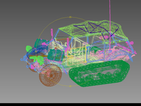 German PkwK1 Kbelwagen Type 155 Half-Track 3D Model