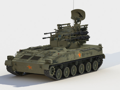 PGZ-04 Type 95 25mm guns 3D मॉडल
