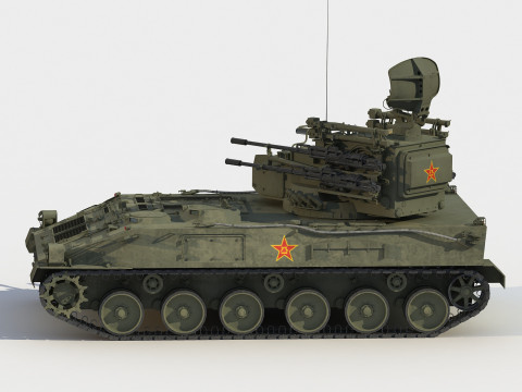 PGZ-04 Type 95 25mm guns 3D 모델