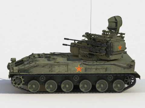 PGZ-04 Type 95 25mm guns 3D Model